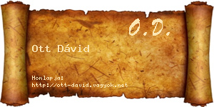 Ott Dávid névjegykártya