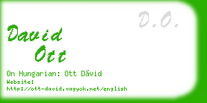 david ott business card